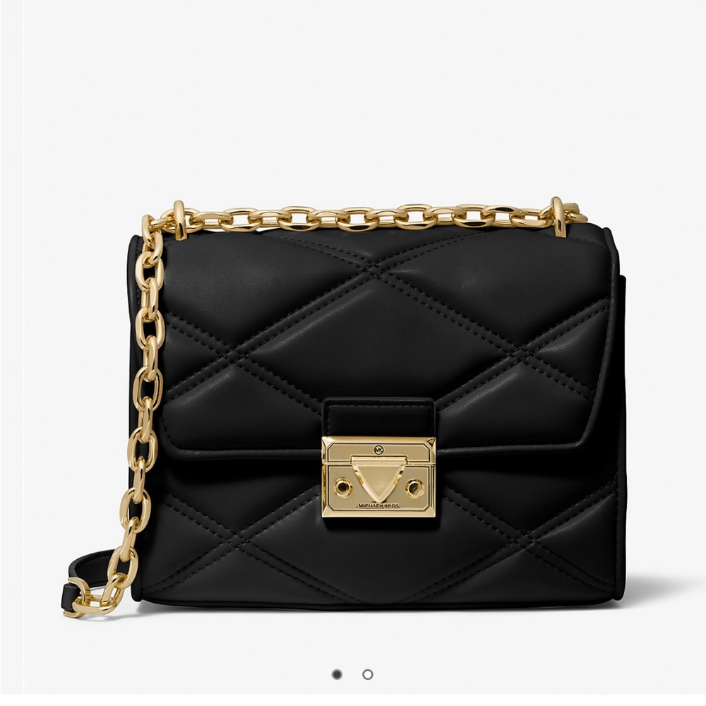 michael kors gold chain crossbody purse